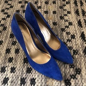 BCBGMaxAzria Blue Suede Pumps